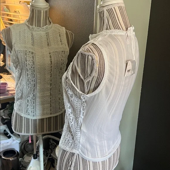 Free People, tea party lace crop top - Picture 7 of 11